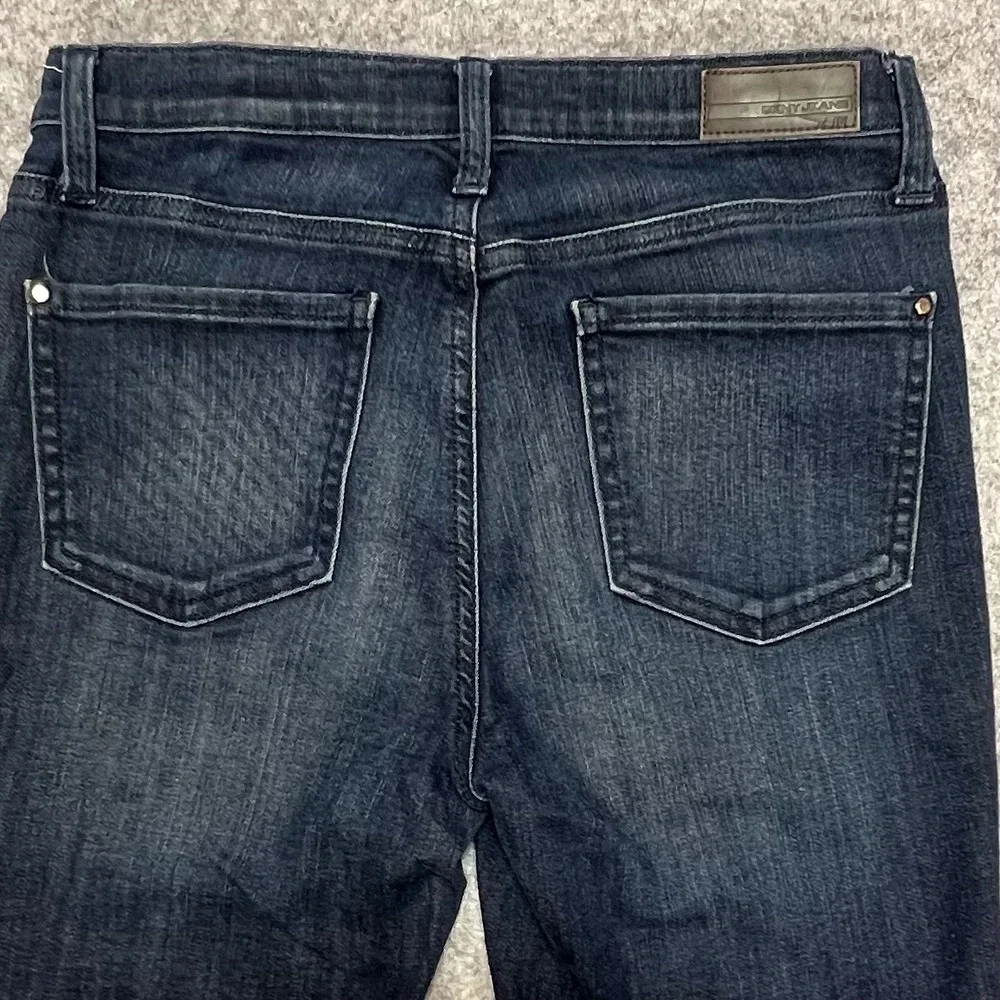 DKNY Jeans Dark Wash Straight Leg Stretch Denim Blue Jeans Womens Size‎ 4x30